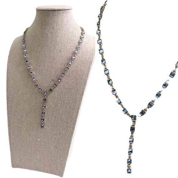 Fashionable Elegant Glass Necklace Rhinestones - Picture 1 of 5